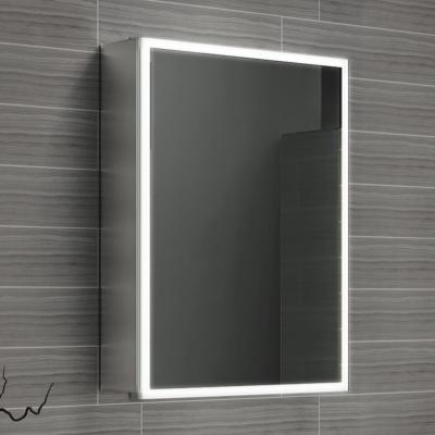 China LED Decorated Amazon Hot Sale Modern Bathroom LED Decorative Acrylic Mirror Cabinet With Single Door for sale