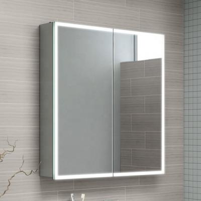 China Modern led mirror cabinet acrylic bathroom cabinet led lighting for sale