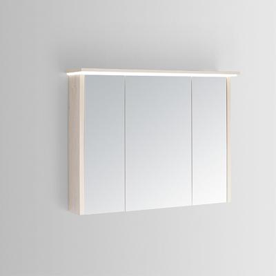 China Bathroom Wall Mounted Storage Cabinet Mirror Vanity Lighted Waterproof Plywood Wooden View With LED Lighting for sale