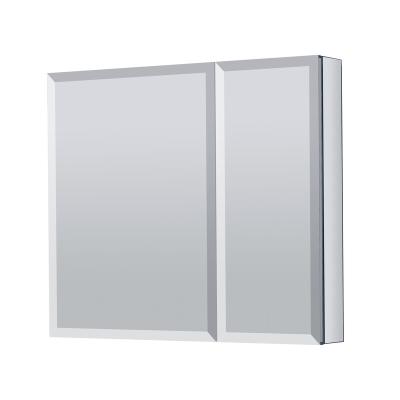 China Modern Hot Sale Rectangle Bathroom Mirror Cabinet 2 Doors Storage Aluminum Mirror Cabinet for sale