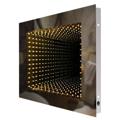 China Modern Magic Decorative Wall Infinity Led Light Mirror For Bathroom for sale