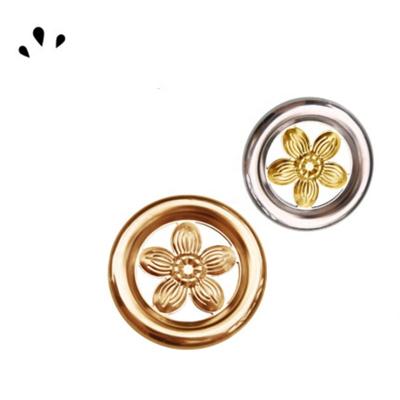 China Decorative Round Railing Accessories 201 Stainless Steel Traditional Wreath Doors And Windows Flower Flower for sale