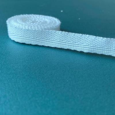 China Wholesale Custom Elastic Width Elastic Herringbone Pattern Cotton Binding Tape Polyester Twill Thin Webbing For Clothing for sale