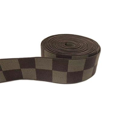 China Custom logo elastic nylon/polyester woven jacquard ribbon elastic band knitted soft webbing for underwear boxer waistband waistband for sale