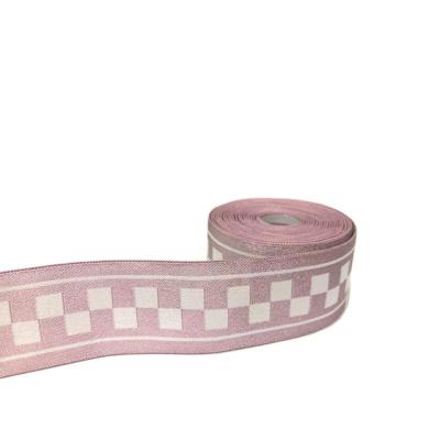 China Wholesale High Quality Elastic Band Logo Jacquard Elastic Polyester Nylon Webbing Custom Brand for sale