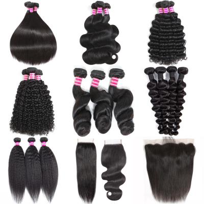 China unprocessed 100% Virgin Human Hair Wholesalers Raw Virgin Hair Brazilian Cuticle Aligned Hair Bundles 100% Hair Weave Extensions for sale