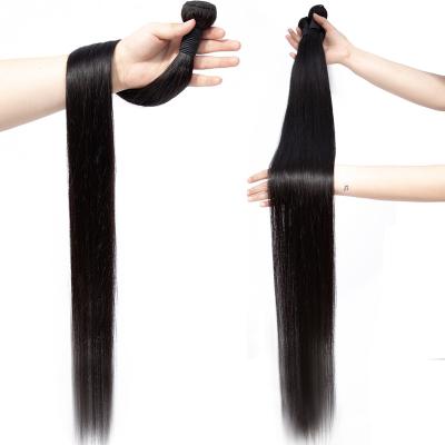 China Cheap 100% Human Hair Length 40 Inch Long 32 34 36 38 Brazilian Hair Bundles 100% Virgin Hair Extension Raw Weave Cuticle Aligned Hair for sale