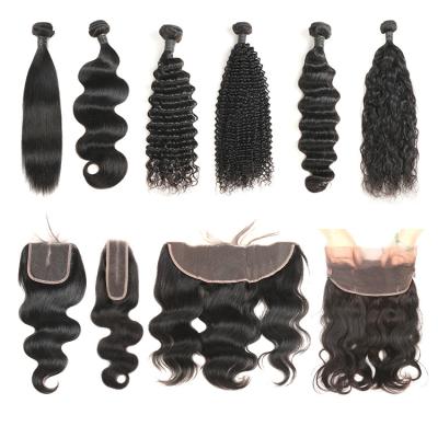 China 100% Brazilian Human Hair Sew In Weave, 3 Hair Bundles With 1 Closure, 100% Raw Virgin Hair Extension Cuticle Aligned Hair for sale