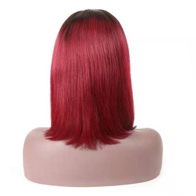 China Brazilian Loose Wave 99j Color Hair Lead Wig 13*4 Lace Front Short Lead Hair Wigs for sale