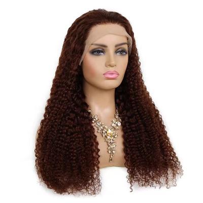 China 13*4 Curly Curly Color Wigs Hair #6 Kinky Curly Hair Wig for sale