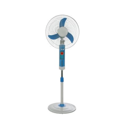 China Hotel air cooling fan 16 inch ac/dc brushless motor stand fan with LED light for sale