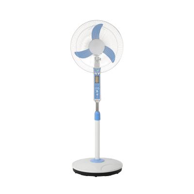 China Good quality18 inch energy saving 12V solar rechargeable DC fan backup stand fan with LED light for sale