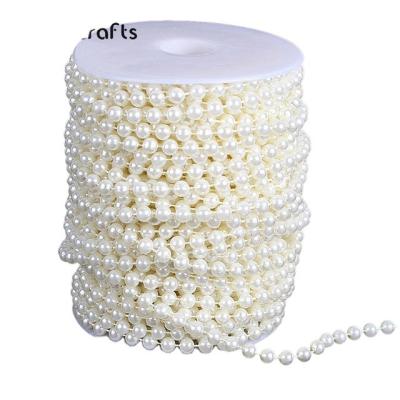 China Wedding Party 3/4/5/6/10mm Round Imitation Pearl Ivory Pearl Beads Bride Party Bouquet C0608 Trim Garland DIY Chain Craft Headwear for sale