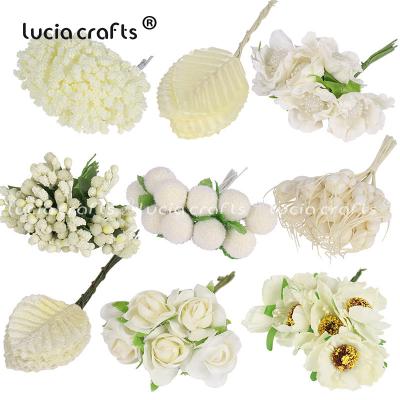 China Cherry Stamen Berries Hybrid Christmas Wedding Cake Ivory Ivory Gift Box Talcun Powder 6/10/12/70/90pcs Flower DIY Bundle Braids Decor D0312 for sale