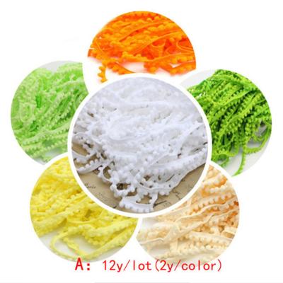 China 10mm Viable 24yards Pom Pom Trim Ball Braid Lace Fringe Ribbons Fabric DIY Sewing Handmade Accessories K0601 for sale