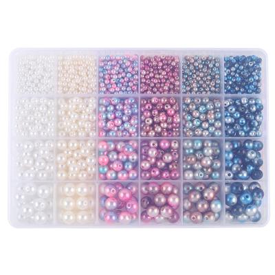 China 1890 Pcs Pearl/Box Mermaid Gradient Imitation Beads With Hole ABS Bead Bead For DIY Necklace Making for sale