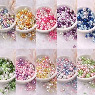 China Fashion 3-8mm Round Multicolor Tiny Loose Spacer Beads Findings ABS Imitation Pearl Beads DIY Craft Necklaces Bracelets Jewelry Making for sale