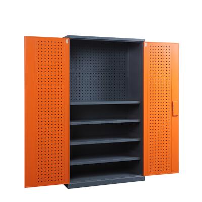 China High Quality Cold Rolled Steel Plate Workshop Use Heavy Duty Square Hole Plate Panel Door Tool Cabinet Storage for sale