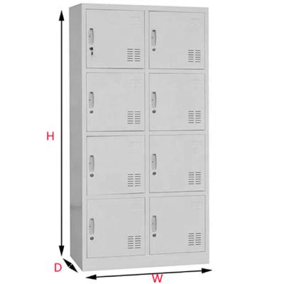 China Direct Metal 8 Door Office Factory Locker Cabinet Locker Door Mailbox Smart Steel Cabinet for sale