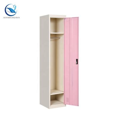 China School Strong Structure Cheap Military Steel Metal Locker 1 Door Wardrobe for sale