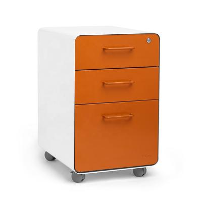 China Customized Assembled Under Desk Used Cheap Godrej 3 Drawer Steel Office File Cabinet for sale