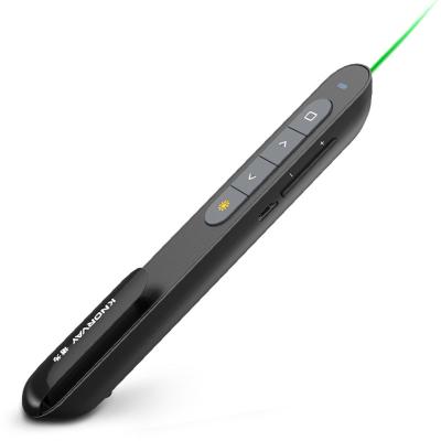 China Comfortable Rounded Edges Wireless Presenter with Green Laser Indicator for PPT Presentation for sale