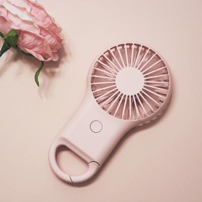 China USB Handheld Design Mini Fan Portable Hanging Hook 2021 New Wind Natural Top Multiple Color Built In 800 mAh Lithium Battery For Summer for sale