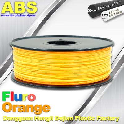 Cina Filamento arancio amichevole di stampa 3D del filamento 1.75mm Fluro della stampante dell'ABS 3D di Eco in vendita