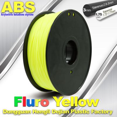 China High Precision Fluo - Yellow ABS 3D Printer Filament 1kg / Spool for sale