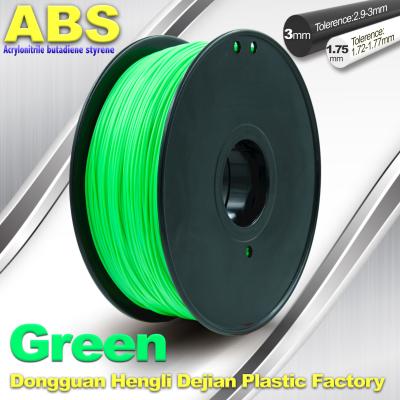 Cina Green1.75mm su misura/3.0mm 1.0KgG/filamento della stampante ABS 3D del rotolo in vendita