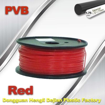 China Materiales consumibles rojos 0.5KG/rollo de la impresora 1.75m m/3d del filamento de la impresora de PVB 3D en venta