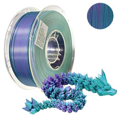 China PINRUI Silk Dual Color Silk PLA Filament 1.75mm  Bi-Color 3D Printer Silk PLA Filament 1kg (2.2lbs) for sale