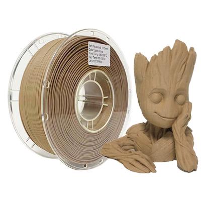 China 1.75mm / 3.0mm  3D Light Wood Filament For 3D Rapid Prototyping for sale