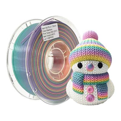 Chine Imprimante 3D PINRUI Filament PLA Rainbow 1,75 mm 1 kg Couleurs multiples Adapté à la plupart des imprimantes FDM à vendre