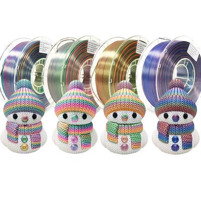 Chine PINRUI PLA Silk Rainbow 1,75 mm Filament d'imprimante 3D en plastique à vendre