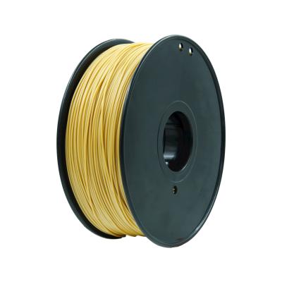 China Color oro 3.0m m 1,75 Pla del filamento de la impresora del milímetro 3d, filamento del plástico de la impresora 3d en venta