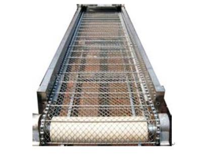 China Flat Metal Net Chain Roller Conveyor system for FET Bottle , Cartons , Cans work line for sale