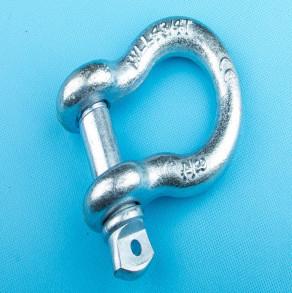 China Size 5/8 WLL Drop Forged Hot Dip Galvanized Screw Pin Lifting Bow Shackle for Rigging for sale