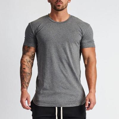 China new Anti-wrinkle fitness plus size cotton/polyester/spandex mens t shirts made in china for sale