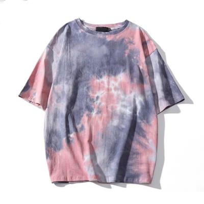 China MAX Newest Vintage T-shirt Women's Oversized Casual 100% Cotton Tie Dye T-shirts Women Anti-Wrinkle for sale