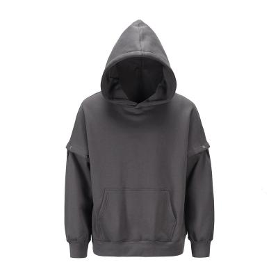 China Plus size 2020 spandex men's hoodies high quality custom color soild oversized cotton hoodies for men for sale