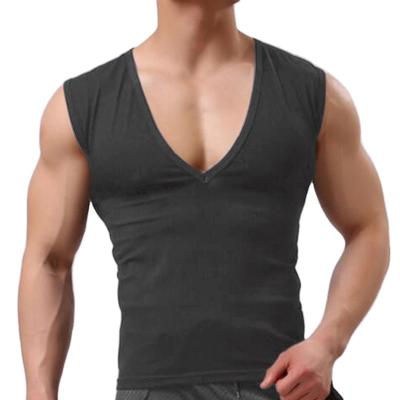 China Summer QUICK DRY Mens Tank Tops Invest Sleeveless V Neck Muscle Tee Bodybuilding Joggers Mens Tee for sale