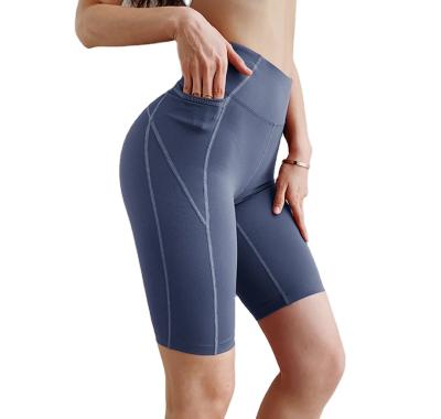 China High Anti-wrinkle Stretch Biker Shorts Pants For Women Yoga Workout Sportswear for sale