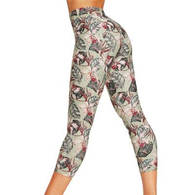 China Breathable Digital Printing Bright Colorful African Print Yoga Pants Quick Dry for sale