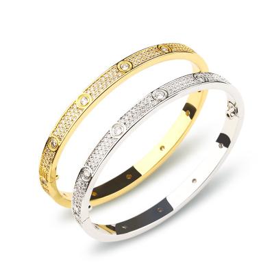 China LOVE CLASSIC Men's Stainless Steel Couples Diamond Ring Gifts Jewelry Ring Women Wedding Ring Stainless Steel Bracelet and Bangle Set for sale