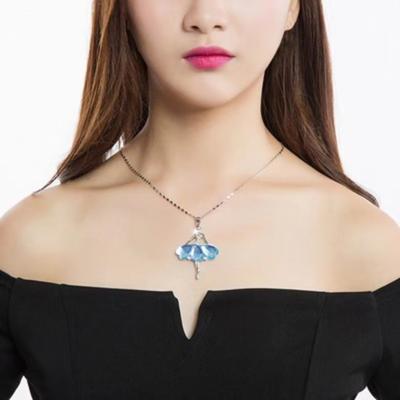 China CLASSIC Natural Stone Necklace China Factory Outlet Fashion Silver Crystal Heart Star Woman Pendant Necklace for sale