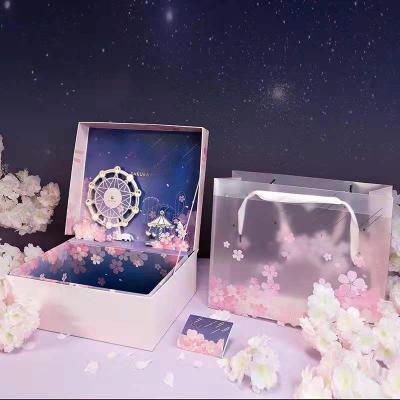 China Wholesale Custom Recyclable Elegant Pink Book Shape Paper Packaging Box Dress Up Gift Wedding Favor Gift Boxes for sale