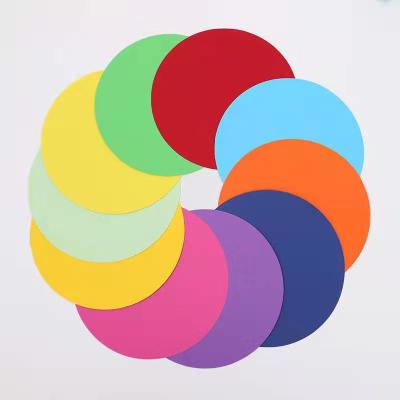 China Eco-friend Round Shape Colorful Card A4 Construction Paper Craft Craft Paper For DIY Decoration for sale