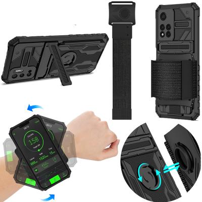 China Gym Shockproof Adjustable Workout Sports Wristband Wristband Bracket Kickstand Kickstand Holder Case Cover for Redmi Note 9S 10 11 pro plus for sale