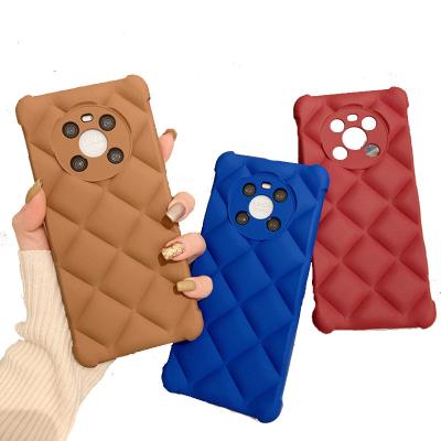 China Matte Grid Down Jackets 3D Shockproof Design The Stripper Cover For Huawei nova 9 8 7 pro Honor 50 Shockproof Phone Accessories for sale